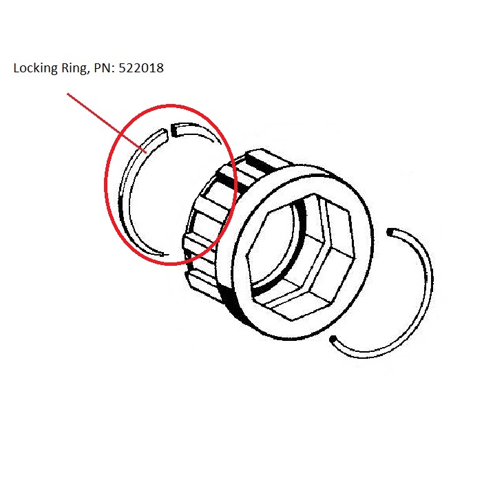 REMS - Amigo 2 Power Threader locking ring, 522018